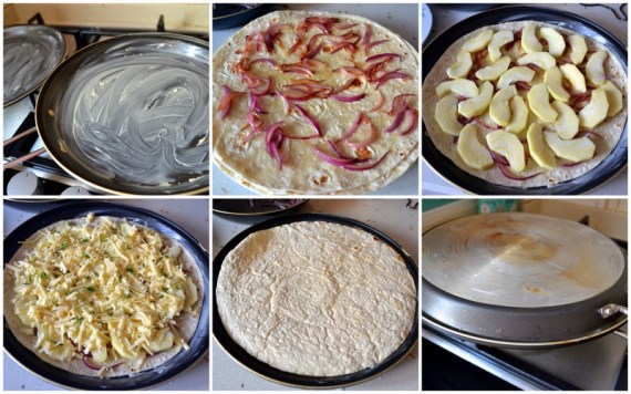 quesilada yapım aşama